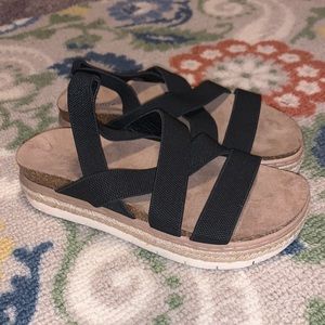 slide on sandals, platform